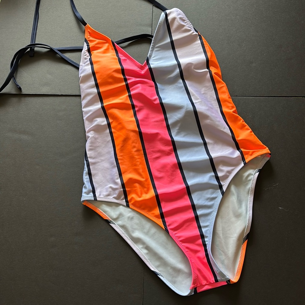Striped One-Piece Swimsuit